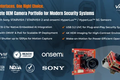Vadzo Imaging Expands OEM Camera Portfolio for Smart Surveillance Systems Across Embedded MIPI Camera, USB 3.2 Gen 1 Camera, and Networked GigE IP Camera Solutions